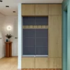 Mobile ingresso moderno 150x238 con scarpiera rovere e grigio MIT10