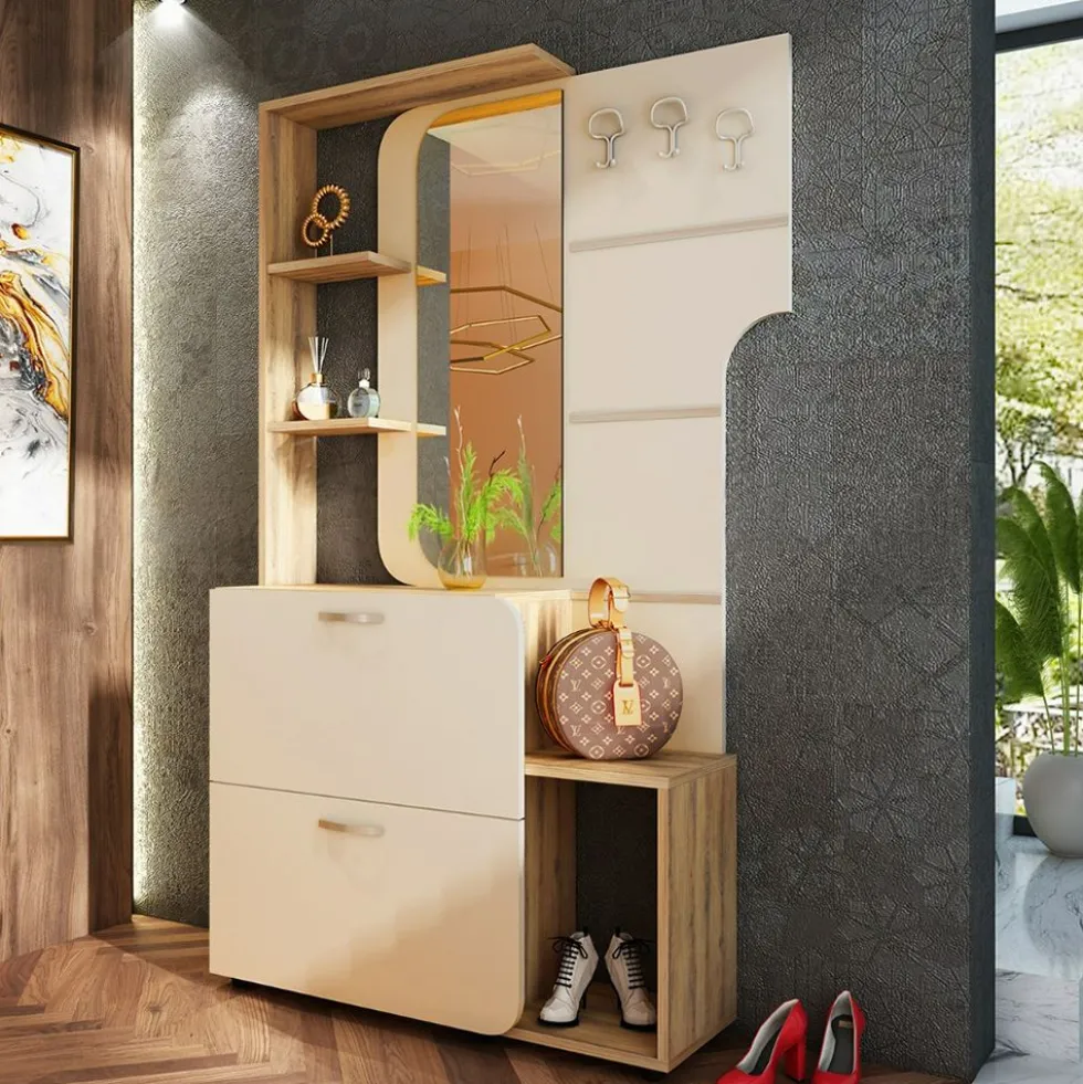 Mobile ingresso rovere naturale e cashmere IU20