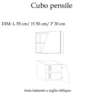 Mobile ingresso sospeso 124x186 cm rovere e beige IL11
