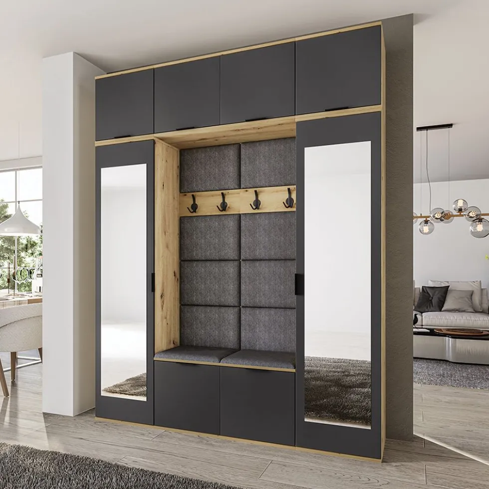 Mobile ingresso 180x231cm moderno con specchi II17