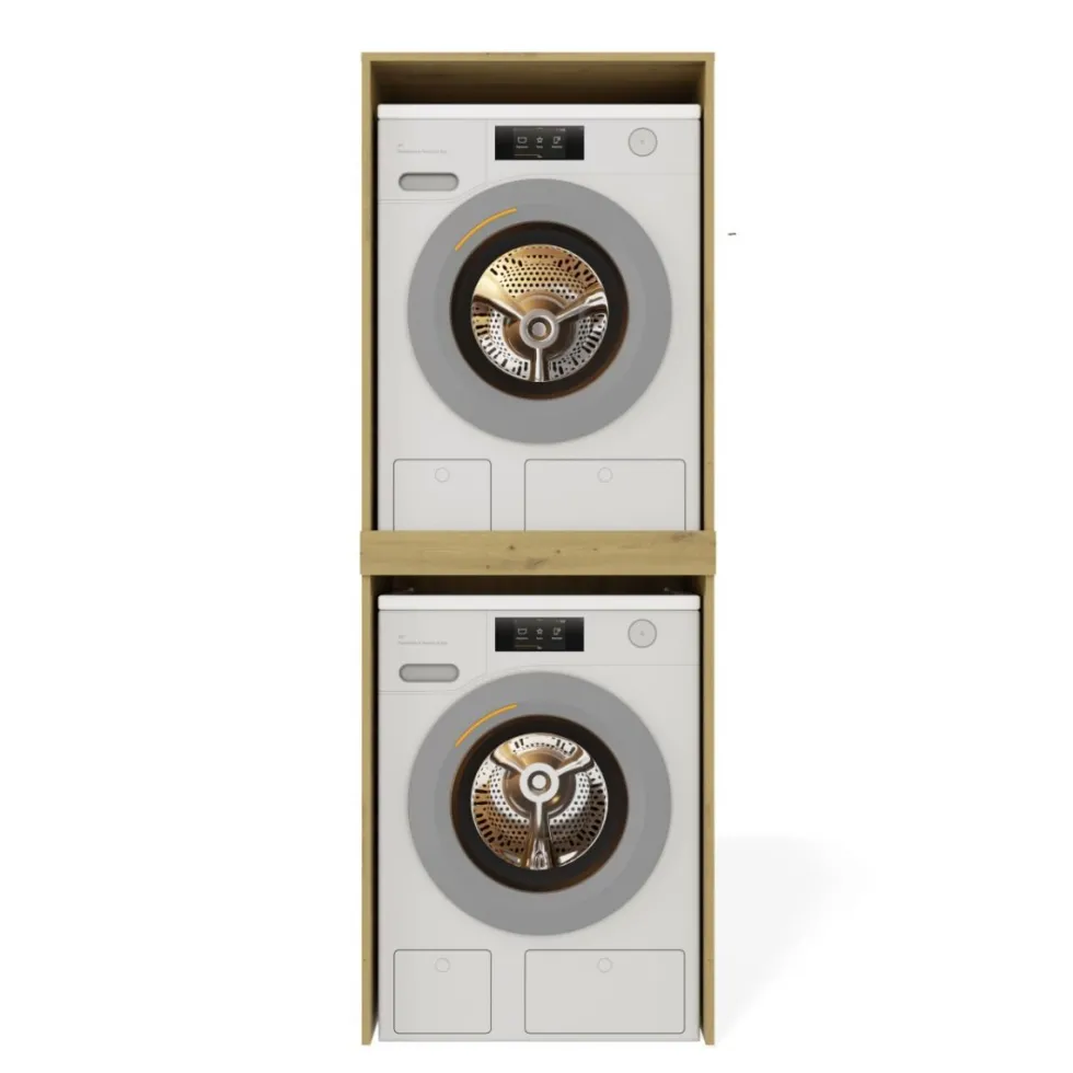 Mobile lavatrice e asciugatrice 64x180 cm in rovere MLT3