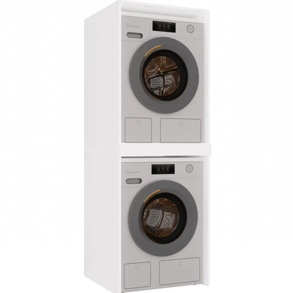 Mobile lavatrice e asciugatrice 64x180 cm bianco opaco MLT3