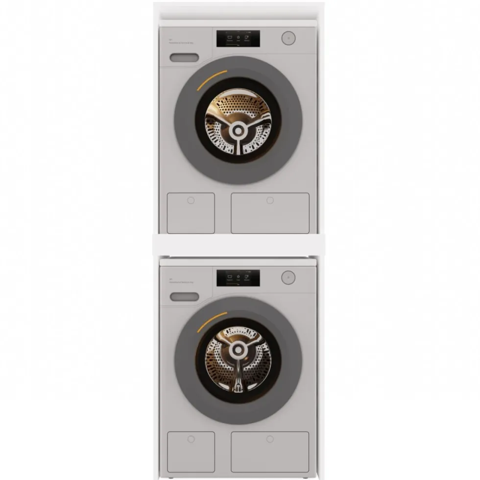 Mobile lavatrice e asciugatrice 64x180 cm bianco opaco MLT3