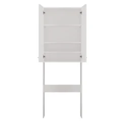 Mobile lavatrice moderno 64x180 cm con 3 ripiani bianco opaco MLT8