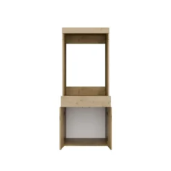 Mobile lavatrice 64,5x162,5 cm con cassetto e ante in rovere MLT4