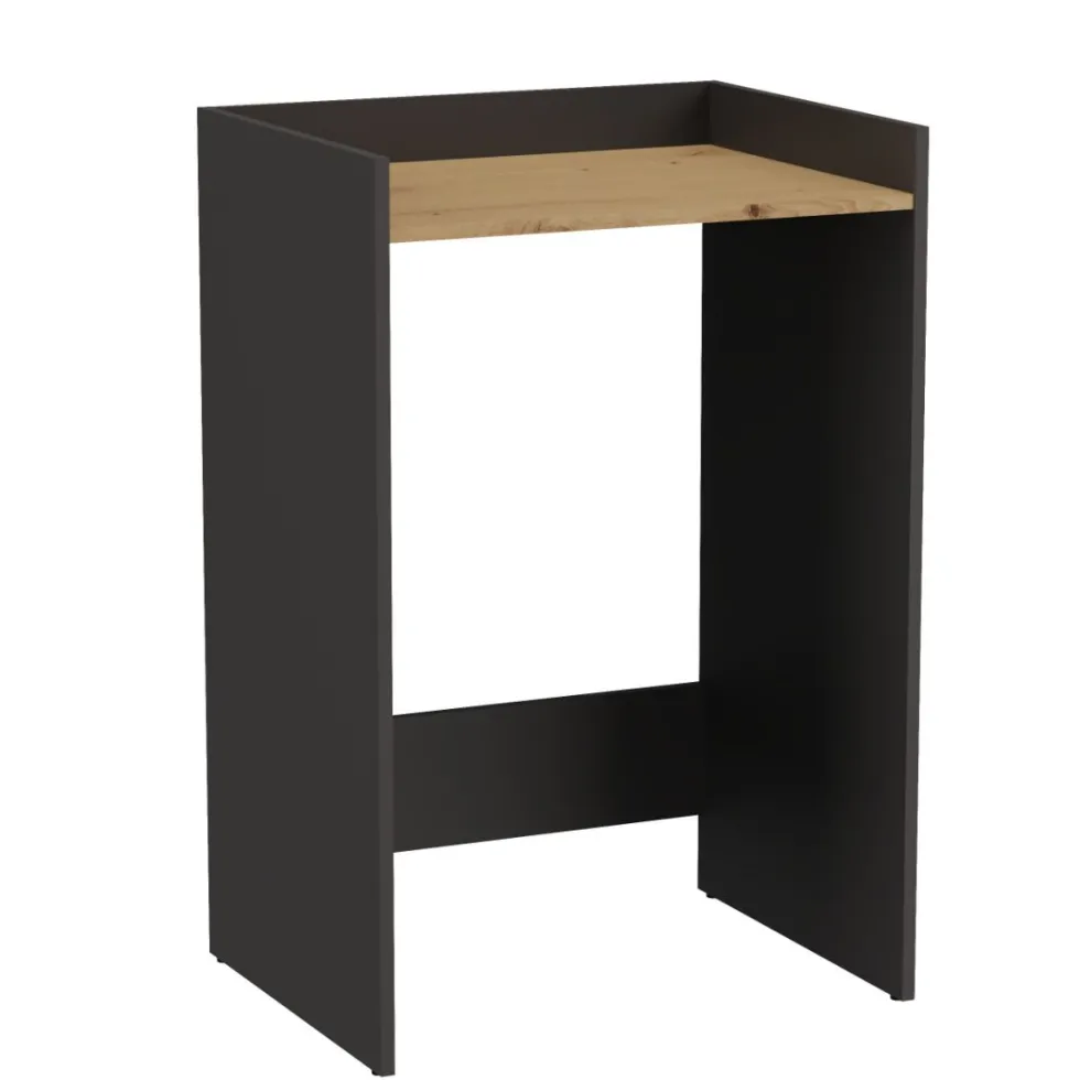 Mobile lavatrice 64x97,5 cm con ripiano rovere e antracite MLT1
