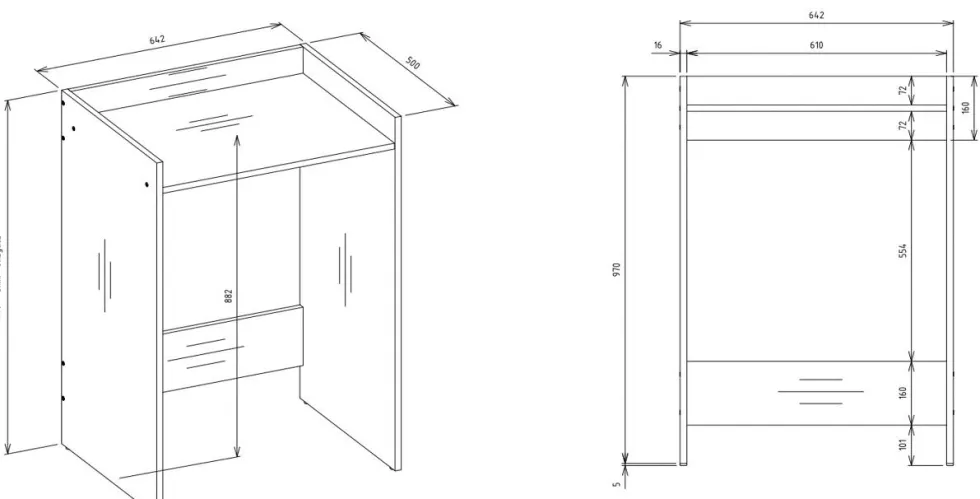 Mobile lavatrice 64x97,5 cm con ripiano rovere e antracite MLT1