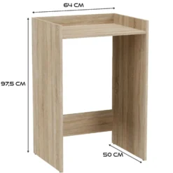 Mobile lavatrice 64x97,5 cm con ripiano rovere chiaro MLT1