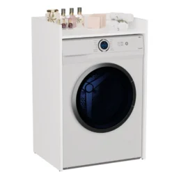 Mobile lavatrice 64x97,5 cm con ripiano bianco opaco MLT1