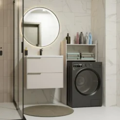 Mobile lavatrice 64x126 cm con 2 ripiani cashmere MLT6