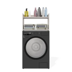 Mobile lavatrice 64x126 cm con 2 ripiani cashmere MLT6