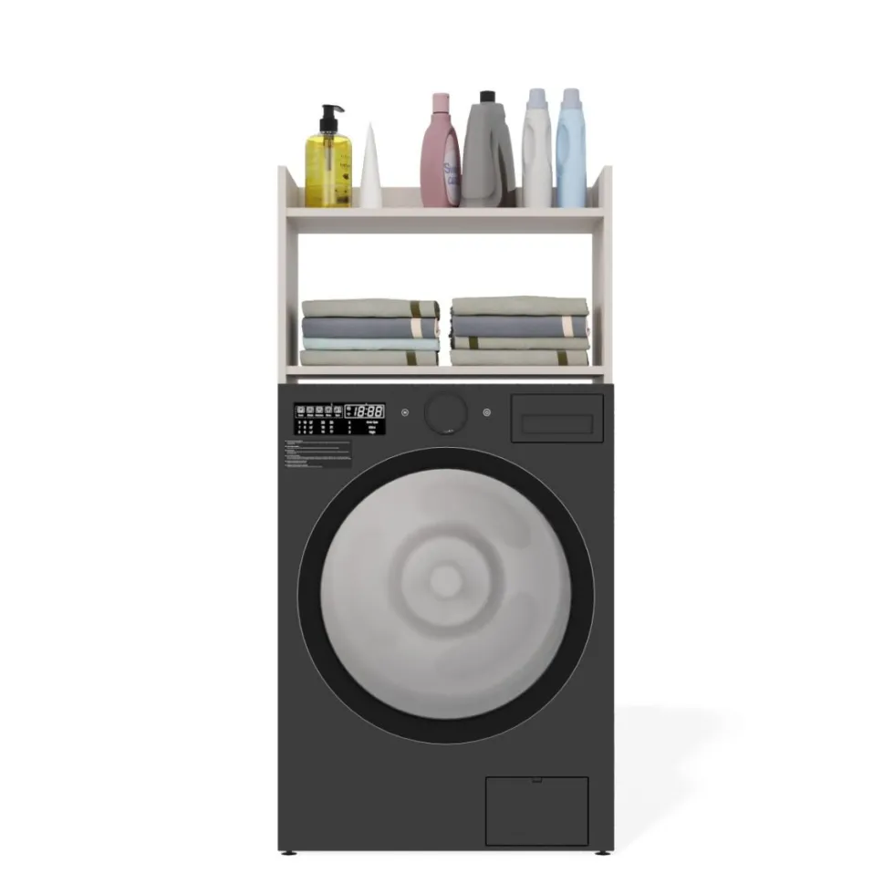 Mobile lavatrice 64x126 cm con 2 ripiani cashmere MLT6
