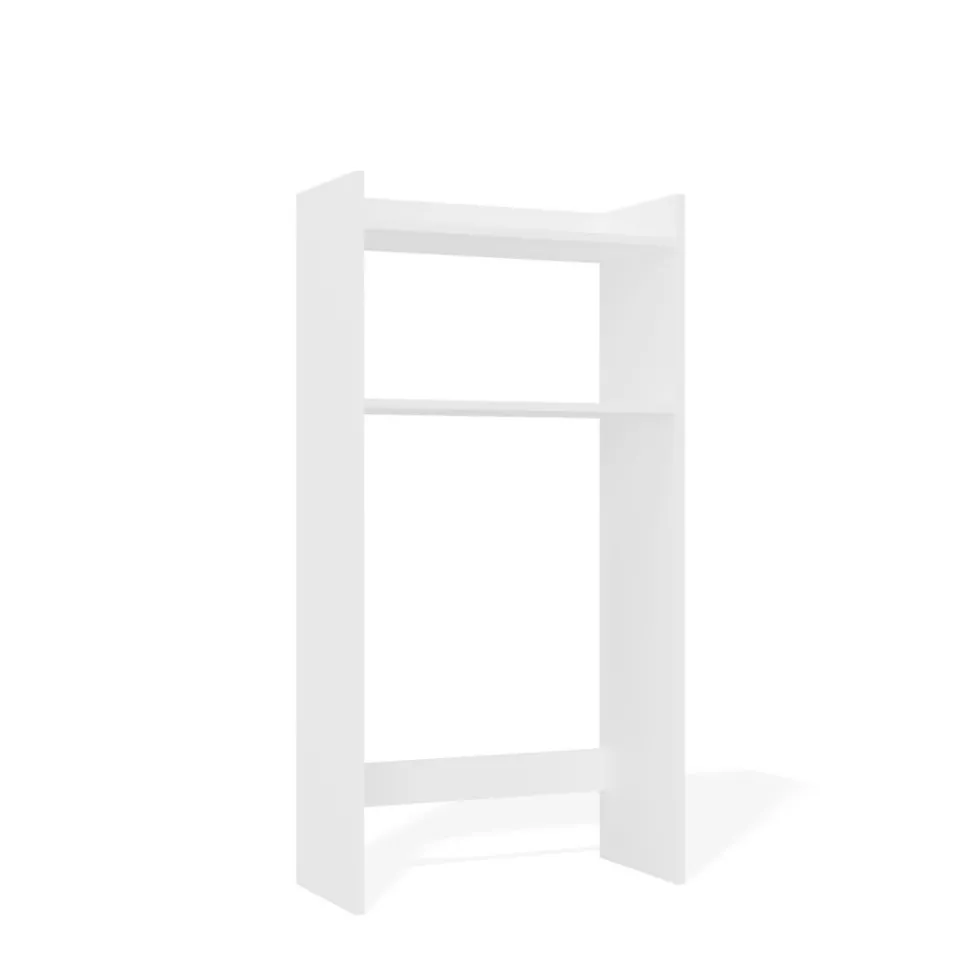 Mobile lavatrice 64x126 cm con 2 ripiani bianco opaco MLT6