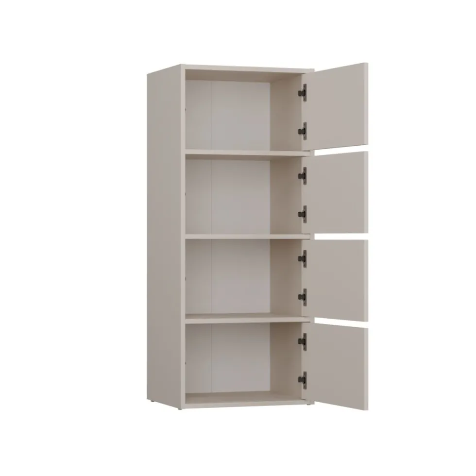 Mobile multiuso 50x119 cm con 4 ante tip-on beige cashmere MMT1