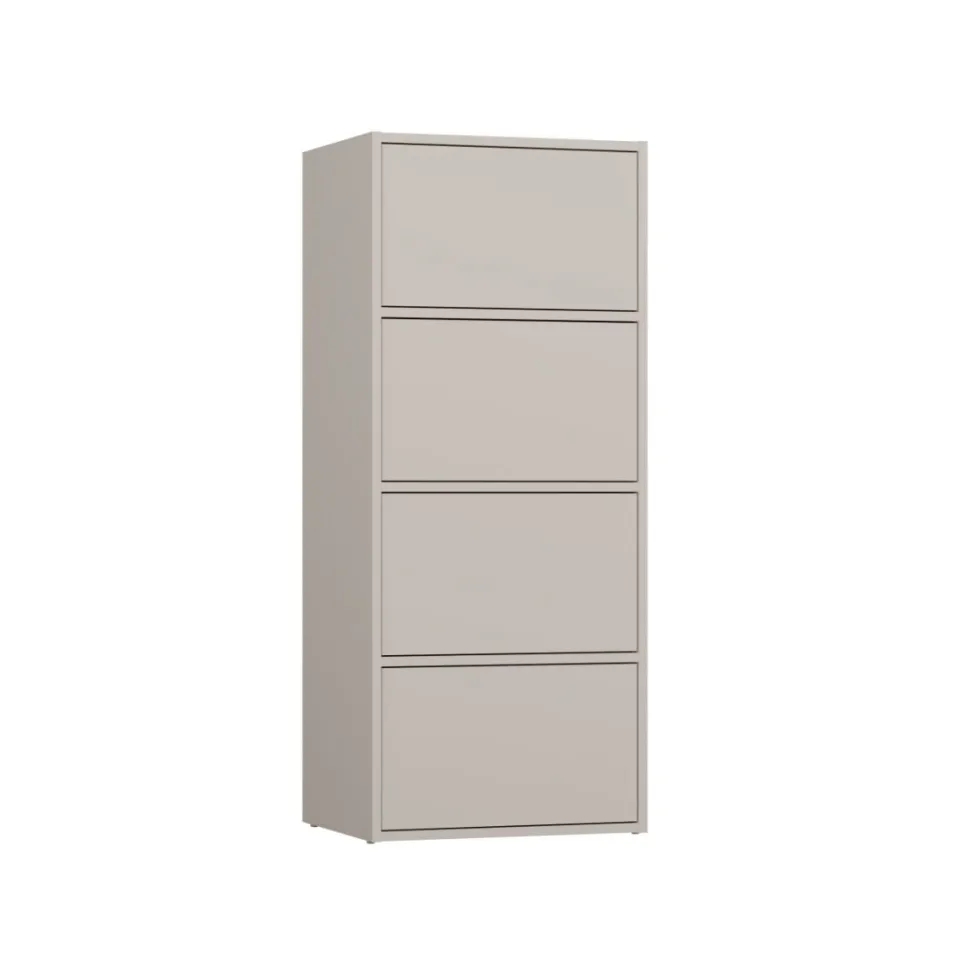 Mobile multiuso 50x119 cm con 4 ante tip-on beige cashmere MMT1