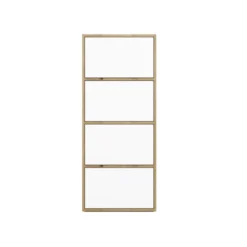 Mobile multiuso 50x119 cm con 4 ante tip-on bianco e rovere MMT1