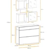 Mobile per ingresso bianco e rovere IP5