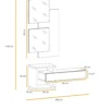 Mobile per ingresso moderno bianco e quercia IP12