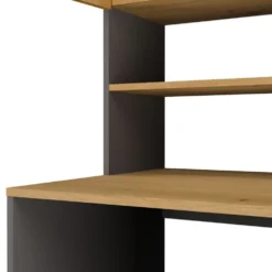 Mobile per lavatrice 64x180 cm con 2 ante e mensola rovere e antracite MLT2