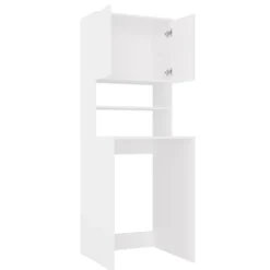 Mobile per lavatrice 64x180 cm con 2 ante e mensola bianco opaco MLT2