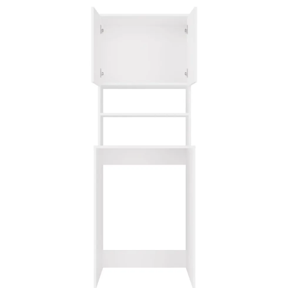 Mobile per lavatrice 64x180 cm con 2 ante e mensola bianco opaco MLT2