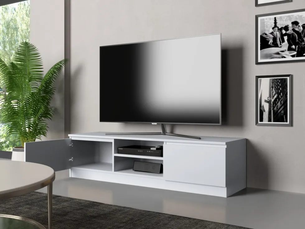 Mobile porta tv moderno 140 cm bianco PTVT2
