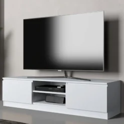 Mobile porta tv moderno 140 cm bianco PTVT2