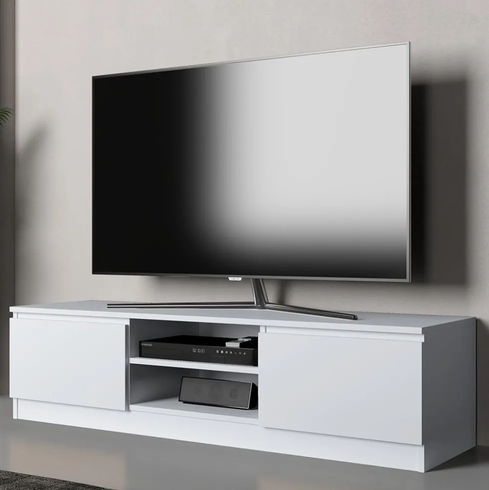 Mobile porta tv moderno 140 cm bianco PTVT2