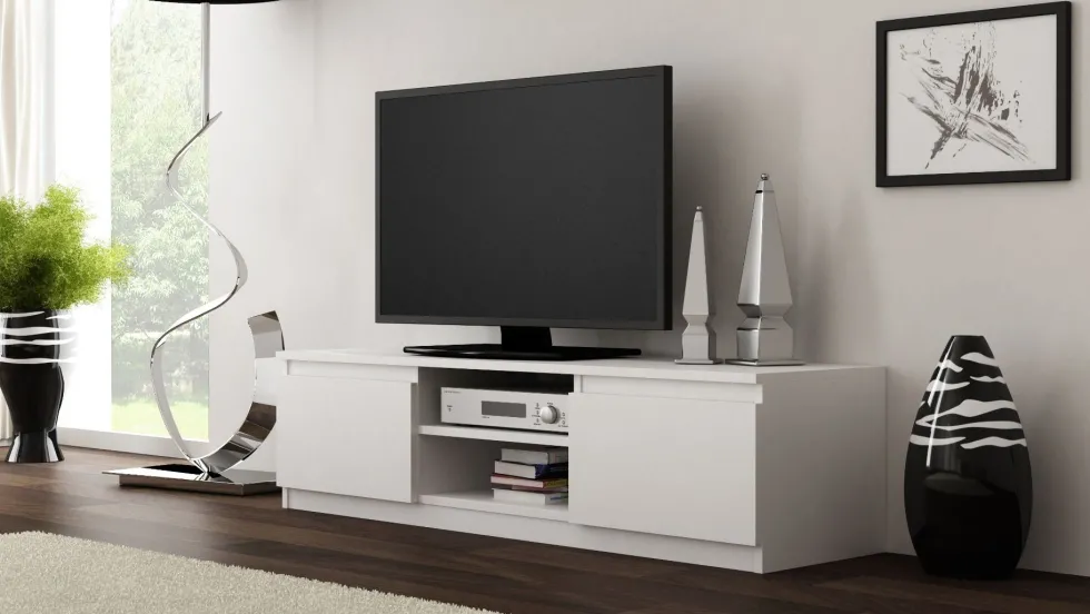 Mobile porta tv moderno 140 cm bianco PTVT2