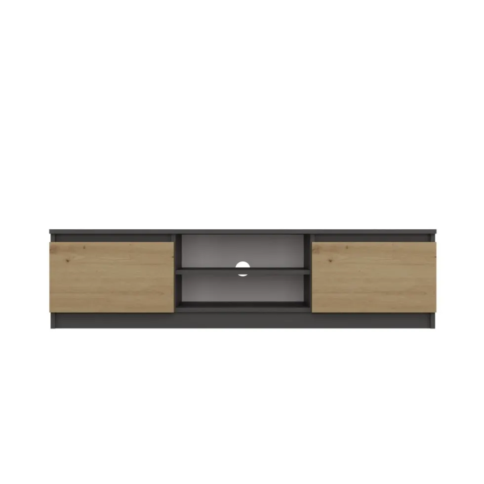 Mobile porta tv moderno 140 cm rovere e antracite PTVT2