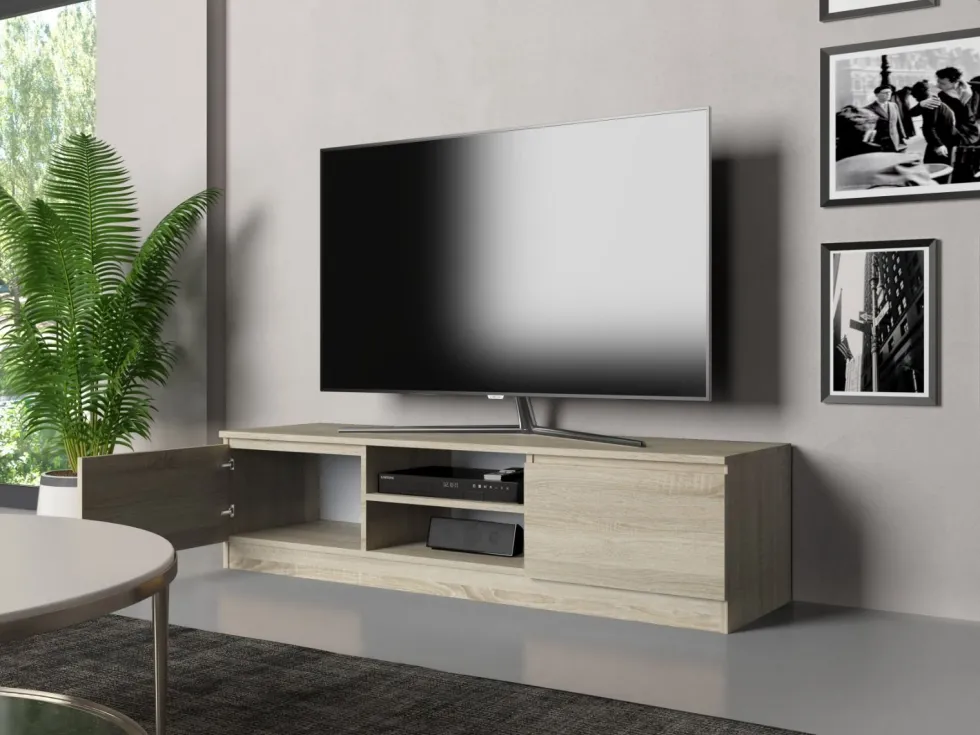 Mobile porta tv moderno 140 cm rovere chiaro PTVT2
