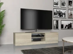 Mobile porta tv moderno 140 cm rovere chiaro PTVT2