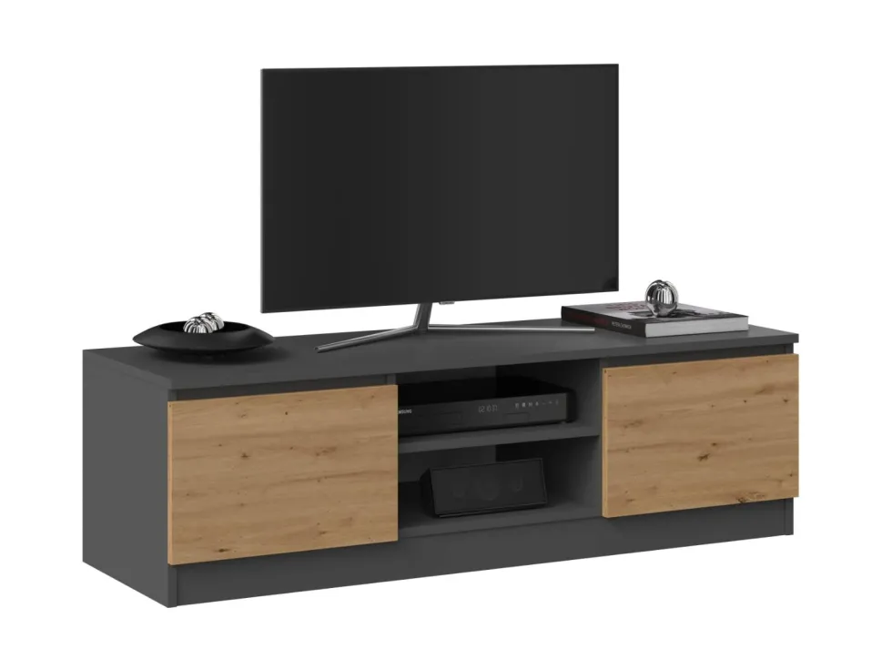 Mobile porta tv moderno 120 cm rovere e antracite PTVT1