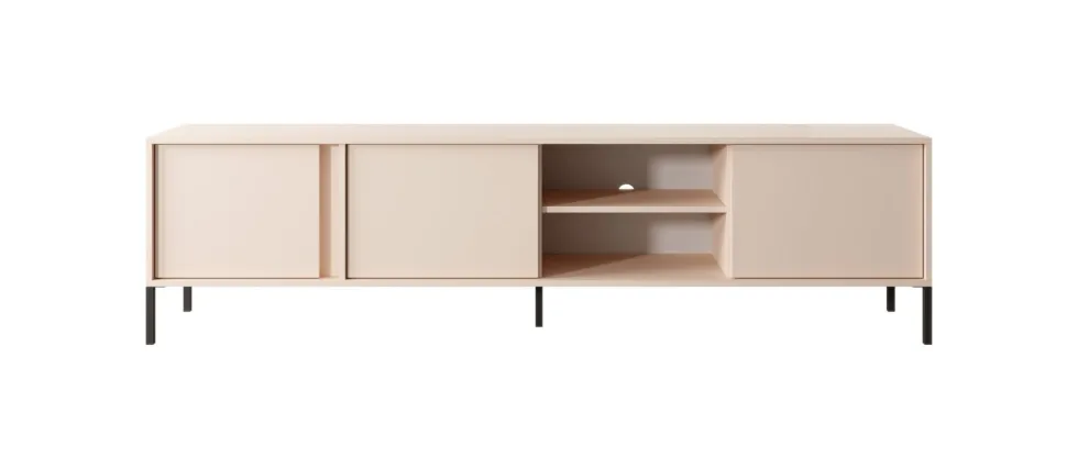 Mobile porta tv moderno con luce LED 203x53cm beige PTVLK4
