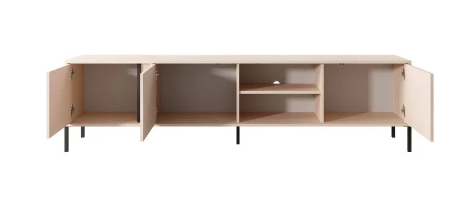 Mobile porta tv moderno con luce LED 203x53cm beige PTVLK4