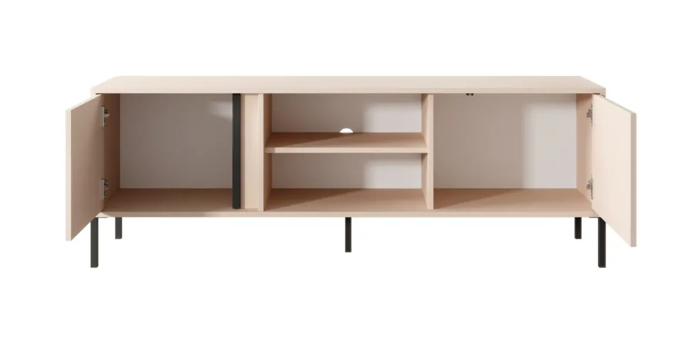 Mobile porta tv moderno con luce LED 153x53cm beige PTVLK5