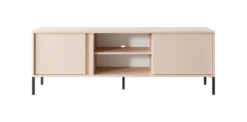Mobile porta tv moderno con luce LED 153x53cm beige PTVLK5