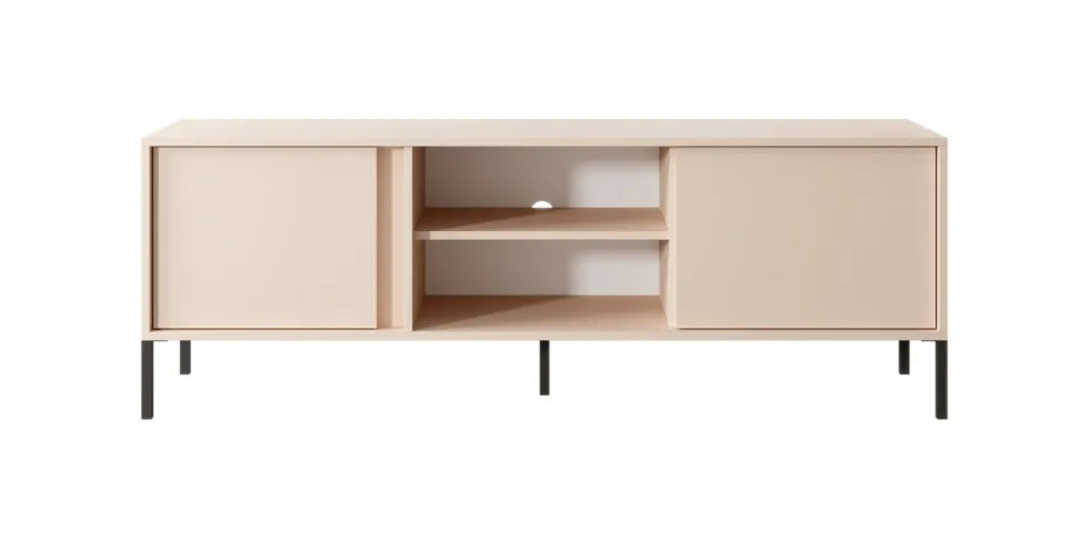 Mobile porta tv moderno con luce LED 153x53cm beige PTVLK5