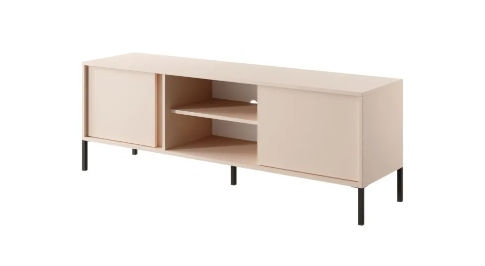 Mobile porta tv moderno con luce LED 153x53cm beige PTVLK5