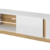 Mobile porta tv moderno con luci LED 138X45cm bianco PTVLK1