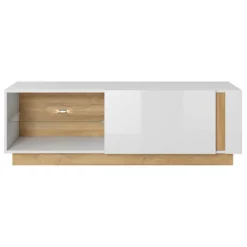 Mobile porta tv moderno con luci LED 138X45cm bianco PTVLK1