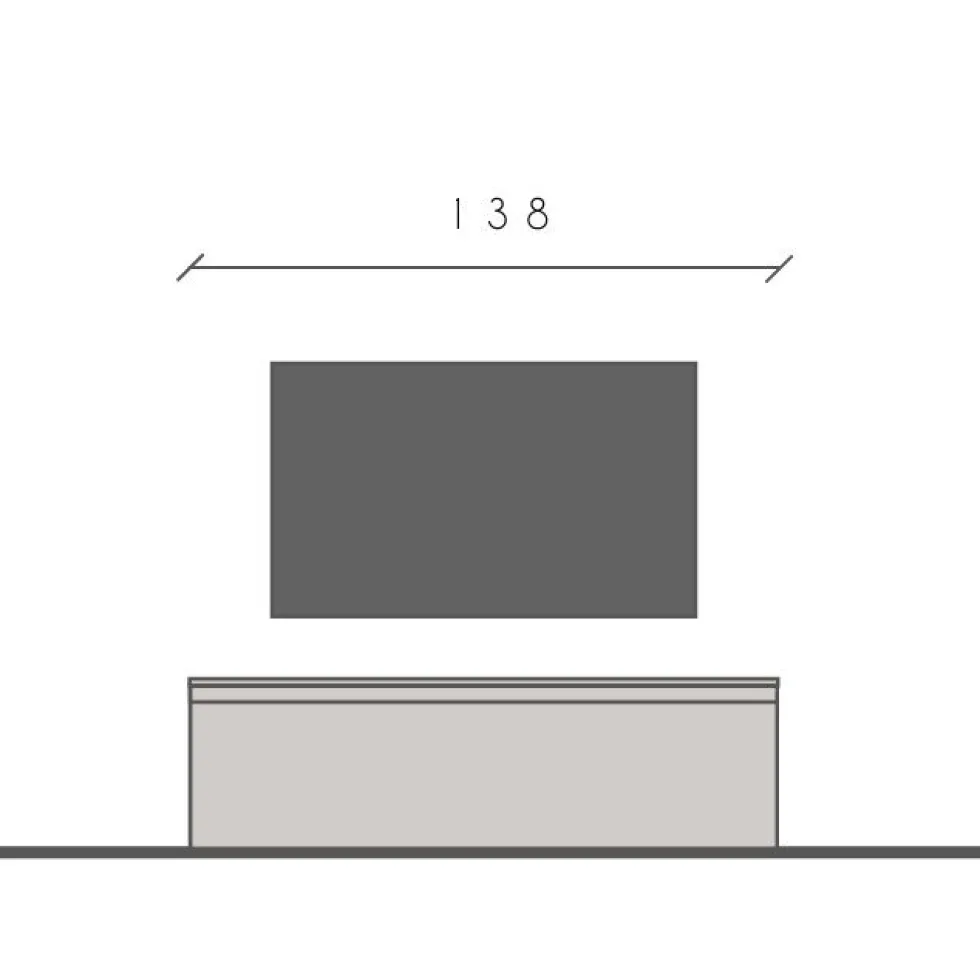 Mobile porta tv moderno e salvaspazio 138x40 cm beige PTL36