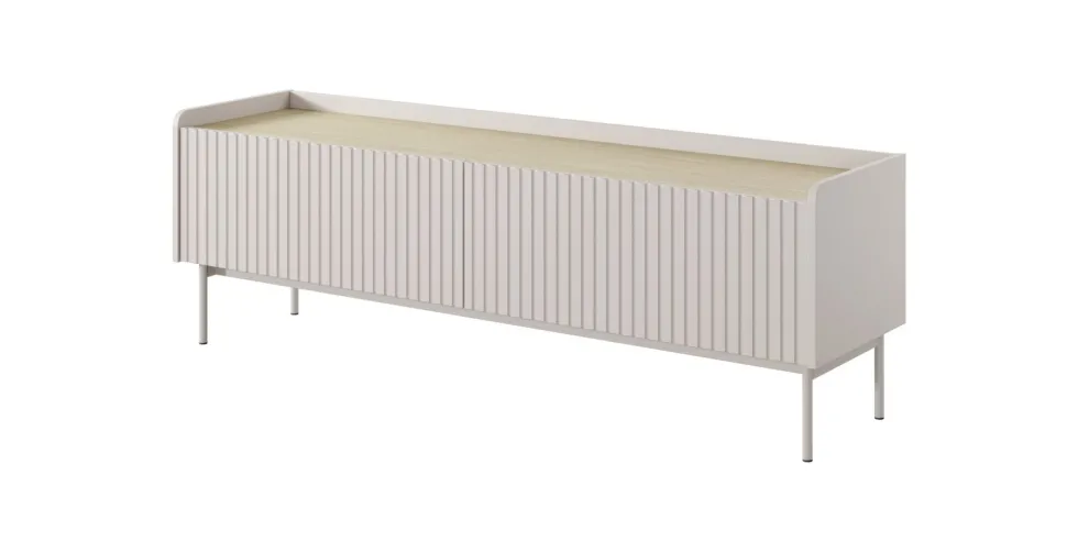 Mobile porta tv moderno 153X50cm beige e rovere chiaro PTVLK12