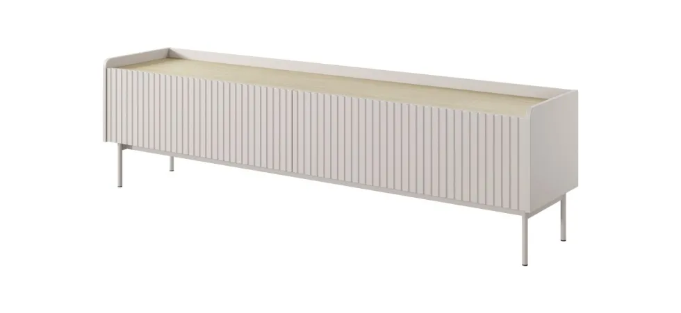 Mobile porta tv moderno 181X50cm beige e rovere chiaro PTVLK13