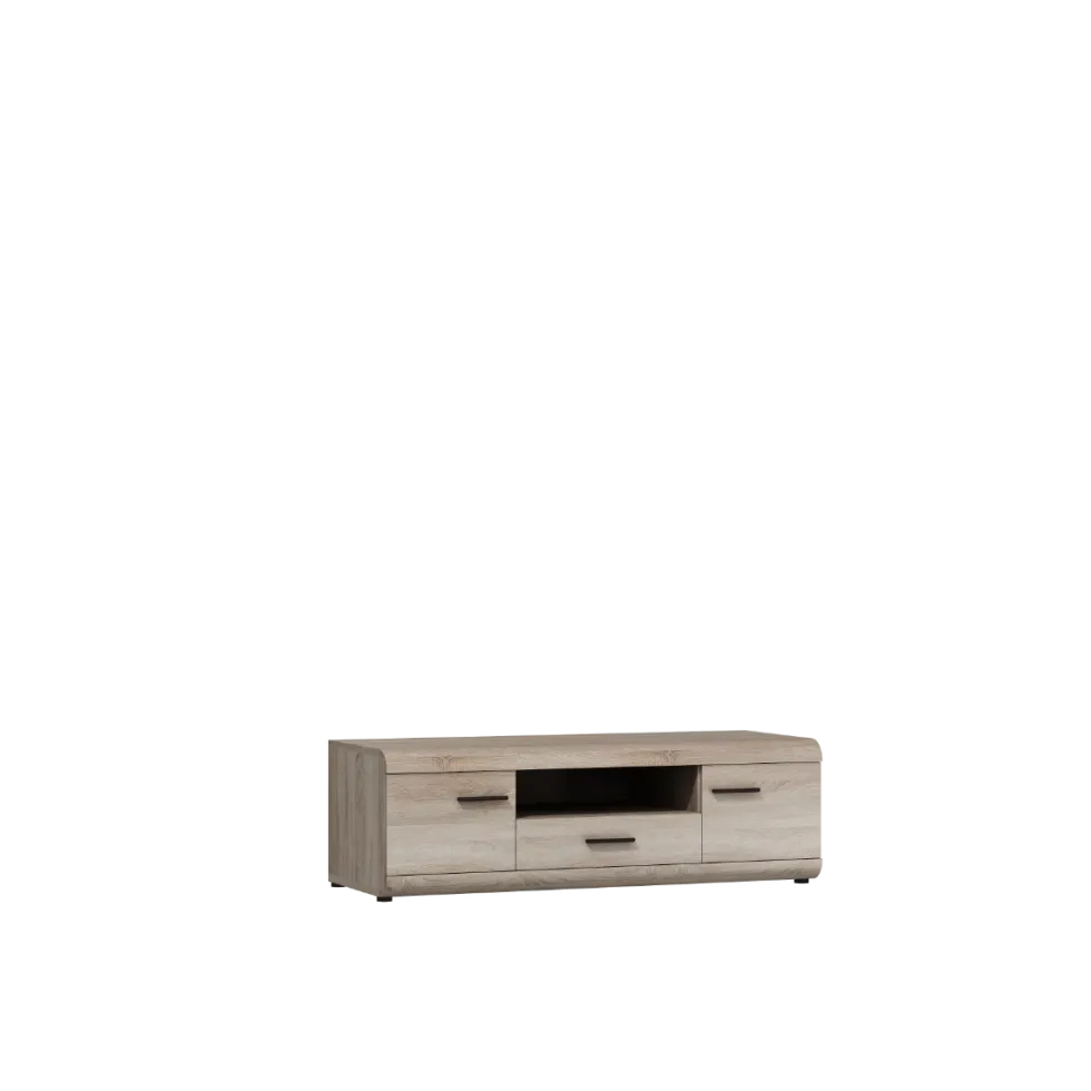 Mobile porta tv moderno 138x44cm con cassetto rovere chiaro PTVLK14