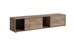 Mobile porta TV moderno 180x40 cm con ante scorrevoli marrone PTG7