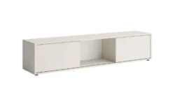 Mobile porta TV moderno 180x40 cm con ante scorrevoli beige PTG7