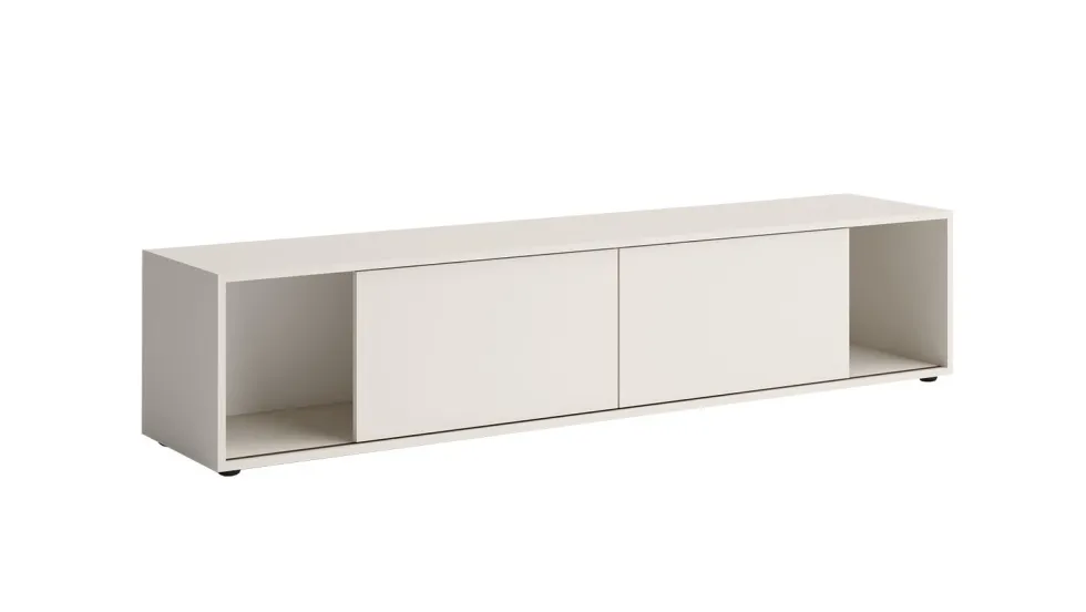 Mobile porta TV moderno 180x40 cm con ante scorrevoli beige PTG7