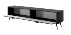 Mobile porta tv moderno 200X51cm nero PTVLK10