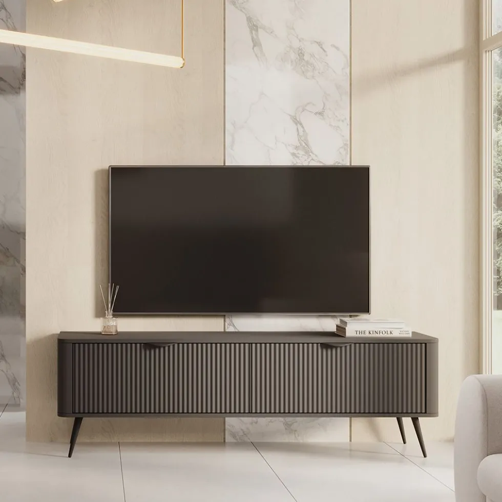 Mobile porta tv moderno 163X51cm nero PTVLK11